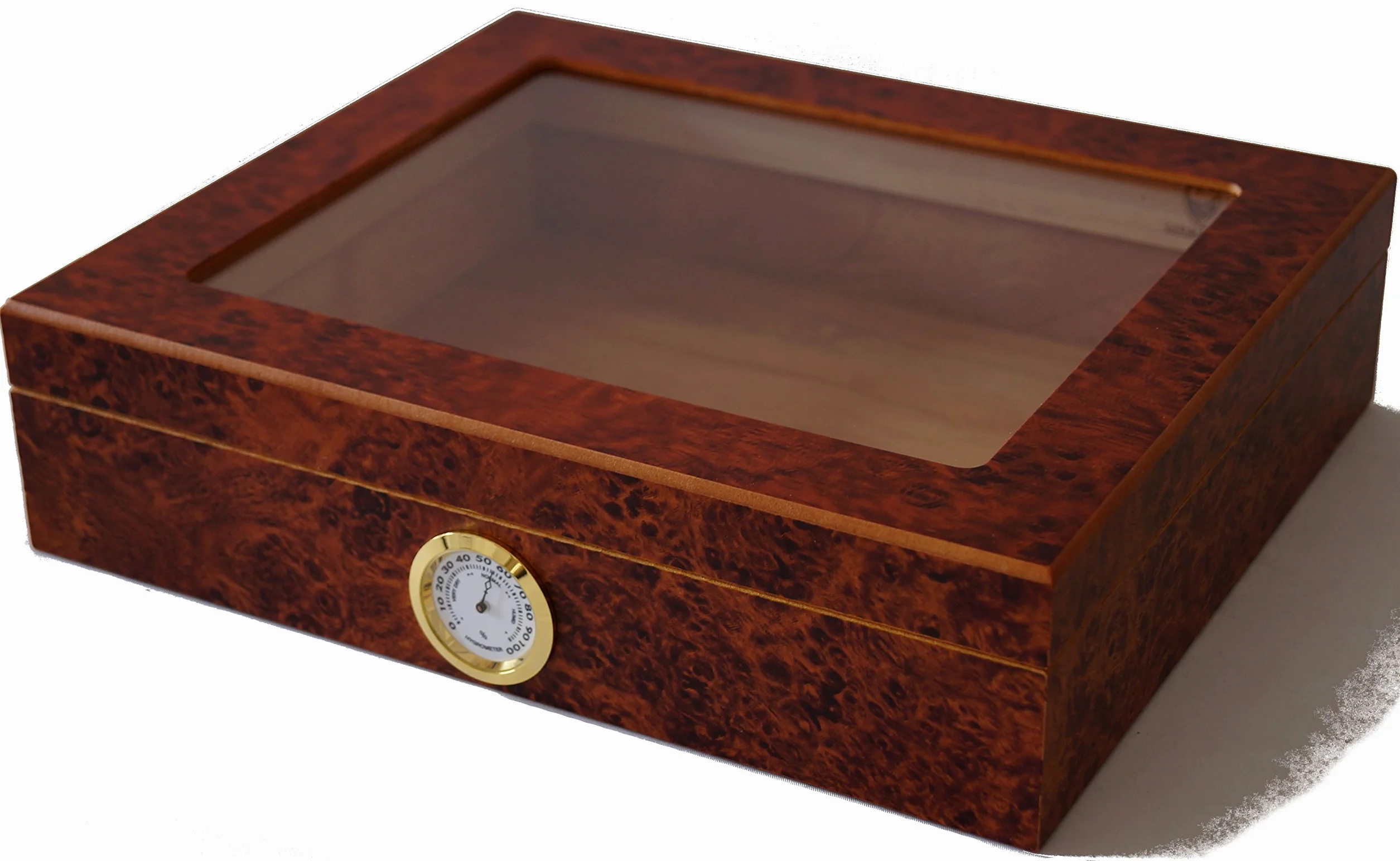GERMANUS Zigarren Humidor Mensalla für ca. 30 Zigarren, Braun