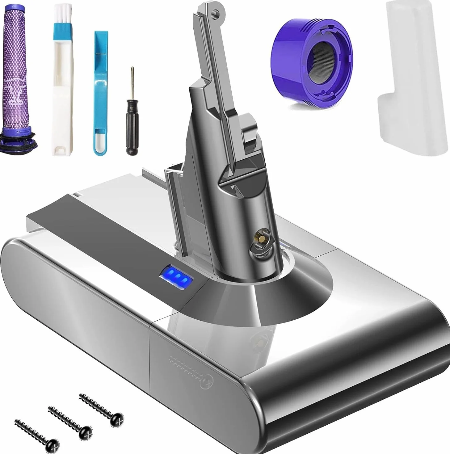 Homesuit V8 Akku 21,6V 4600mAh SV10 Ersatzakku für Dyson V8 Serie kabelloser Staubsauger, V8 Absolute Animal Filter Motorhead, Kompatibel mit Dyson V8 Staubsaugern