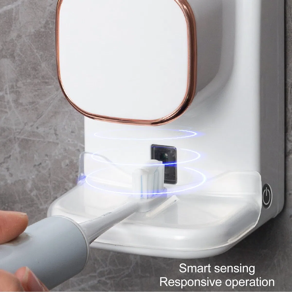 Smart Automatic Zahnpasta -Spender, USB Wiederaufladbare Wandmontierte Händequadrate für Kinder und Familienbadezimmer (einschließlich Installationskit) (White)
