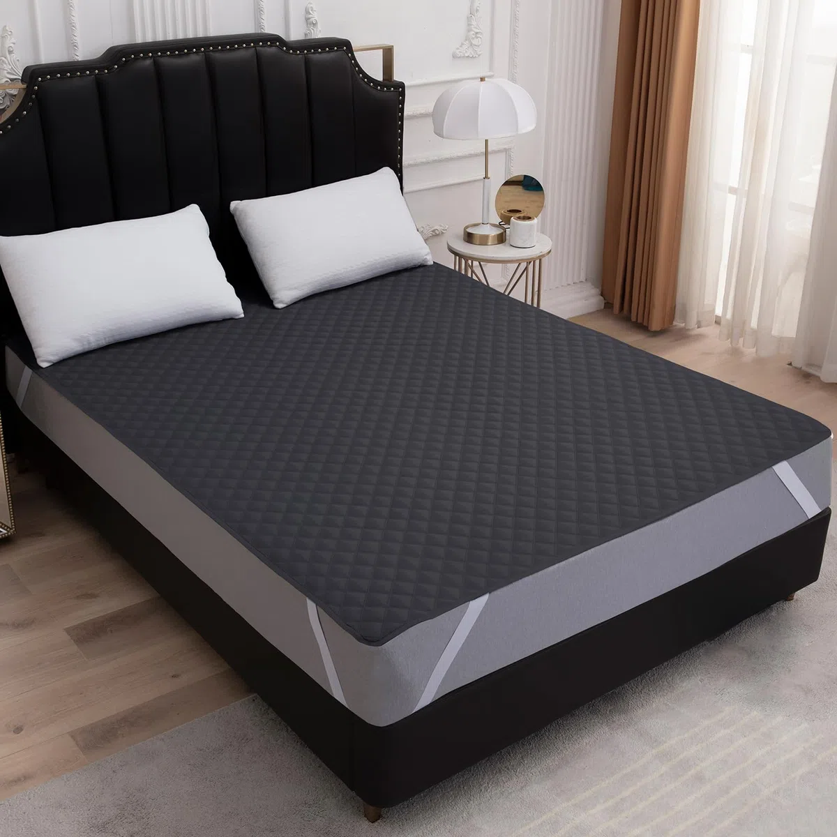 Arcona Matratzenschoner wasserdicht, Atmungsaktive Wasserdichter Matratzenschoner, Nässeschutz Matratzenauflage 180x200, Dunkelgrau Matratzenschutz, Inkontinenzunterlage Waschbar für Bett