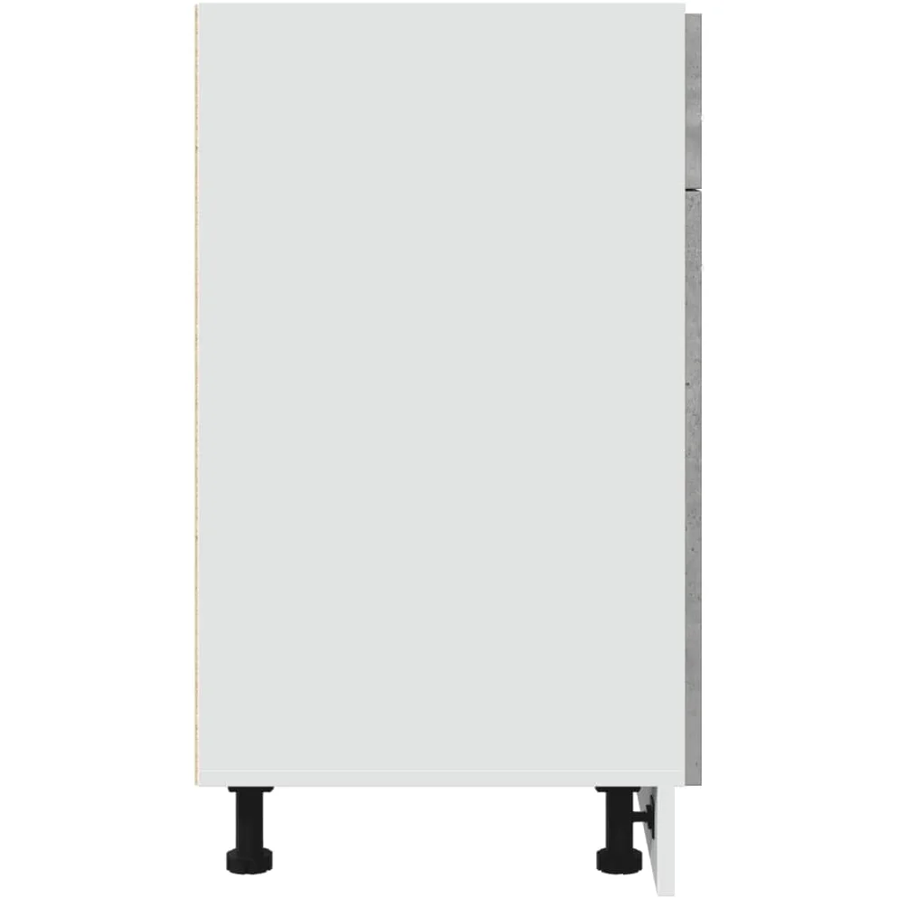 vidaXL Schubunterschrank Lyon Betongrau 80x46x81,5 cm Holzwerkstoff, Küchenschrank, Gastronomieschrank, Gastro Möbel, Küchenmöbel, Aufbewahrungsschrank