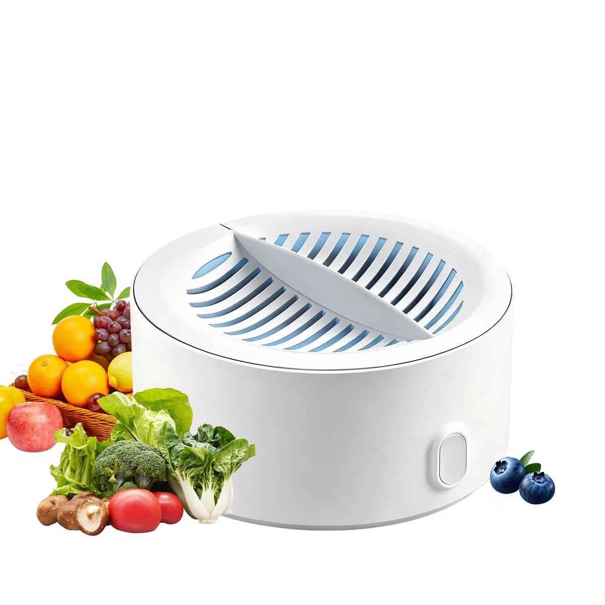 Puribreeze Obst und Gemüsereiniger, kabelloser tragbarer Elektroreiniger für Früchte, Gemüse, Reis und Fleisch effektive Lebensmittelreinigung (A)