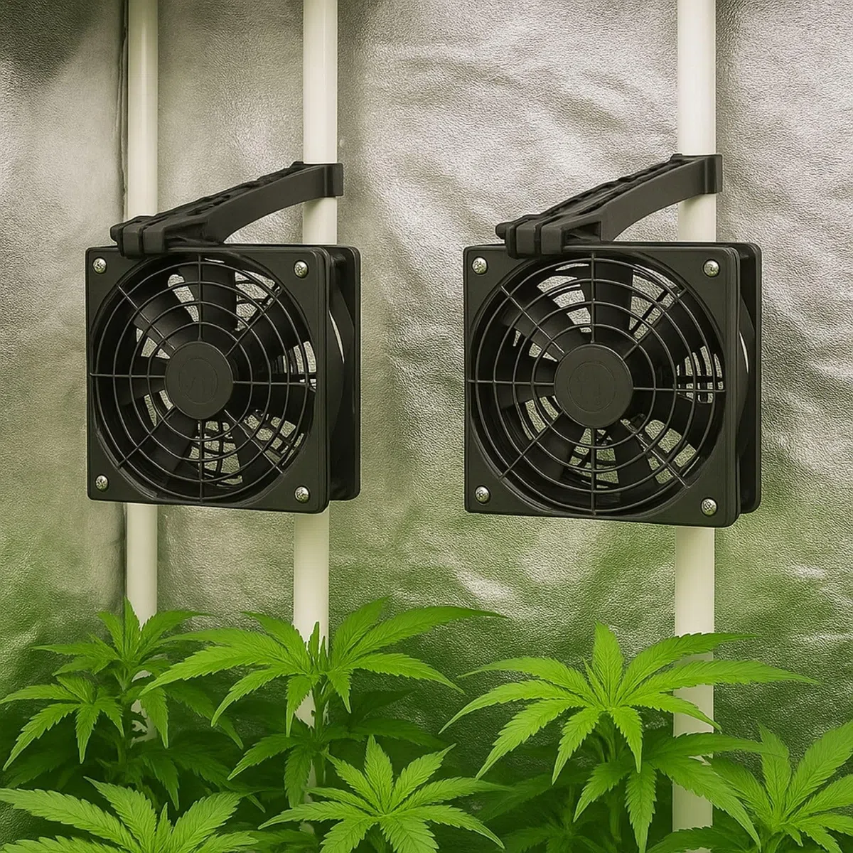 Weedness Monkey MF2X120 Ventilator leise - Grow Belüftung Homebox Mini Ventilator Klein