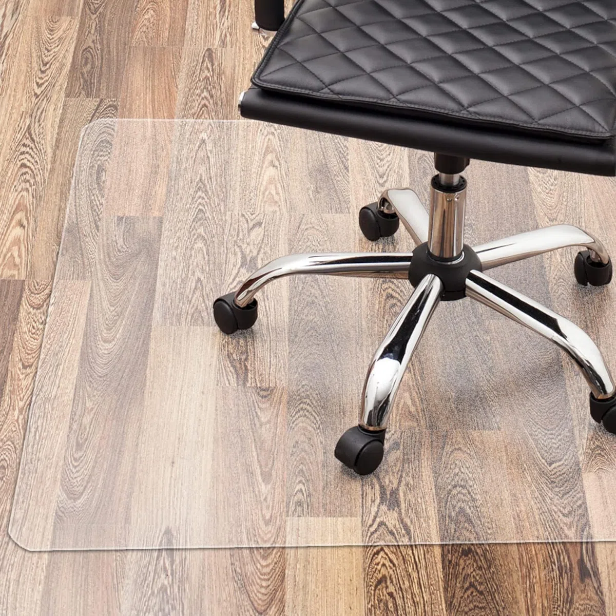 Floordirekt PRO - Bürostuhl Unterlage - transparente Bodenschutzmatte für Hartböden - Bodenmatte, Bodenschutz, Unterlegmatte (114 x 200 cm)