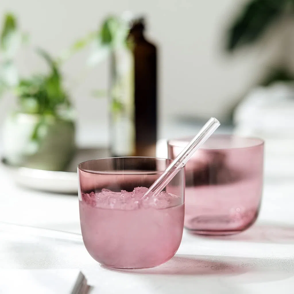 like. by Villeroy & Boch – Like Grape Wein- & Wassergläser-Set 4tlg. Traube | Je 2x Weinglas (270 ml) und Wasserglas (280 ml), Farbige Gläser, Kristallglas