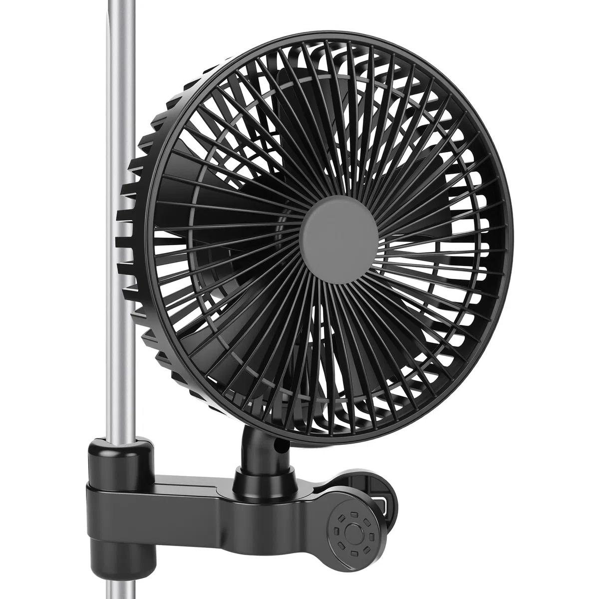 Grow Ventilator mit Clip, 4 Geschwindigkeitsstufen, IP-44 Schutzklasse, EC-Motor, Oszillierender Klemmventilator für Growbox/Zelt, 10W Leistung