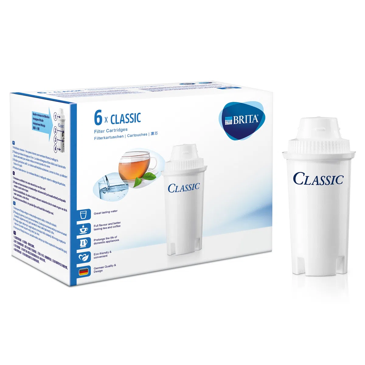 Brita 1016051 Filterkartuschen Classic, 6-er Pack, weiss, 1 - Pack