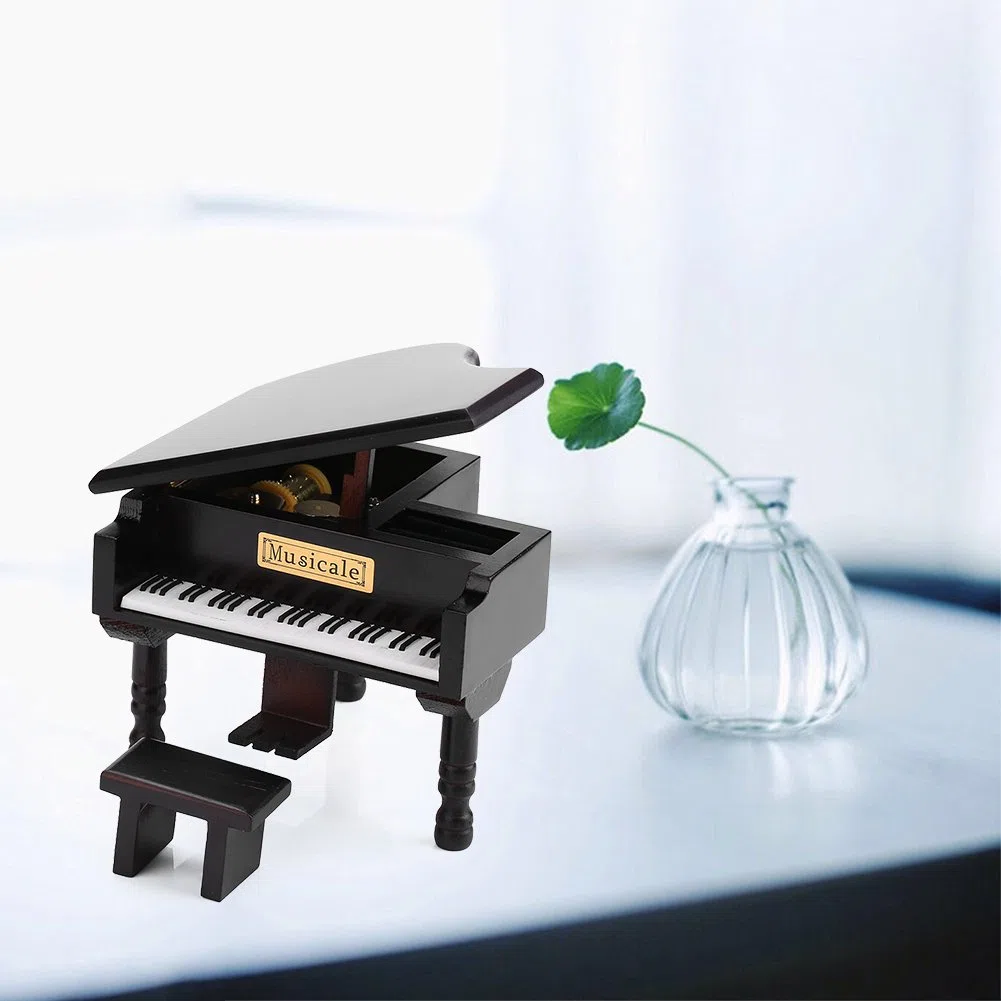 Spieluhr Klavier Music Box Clockwork Music Box Classic Grand Piano Form Design Qualität Bewegung feine Verarbeitung und Elegante Kreatives zum Valentinstag Gutes für Freunde