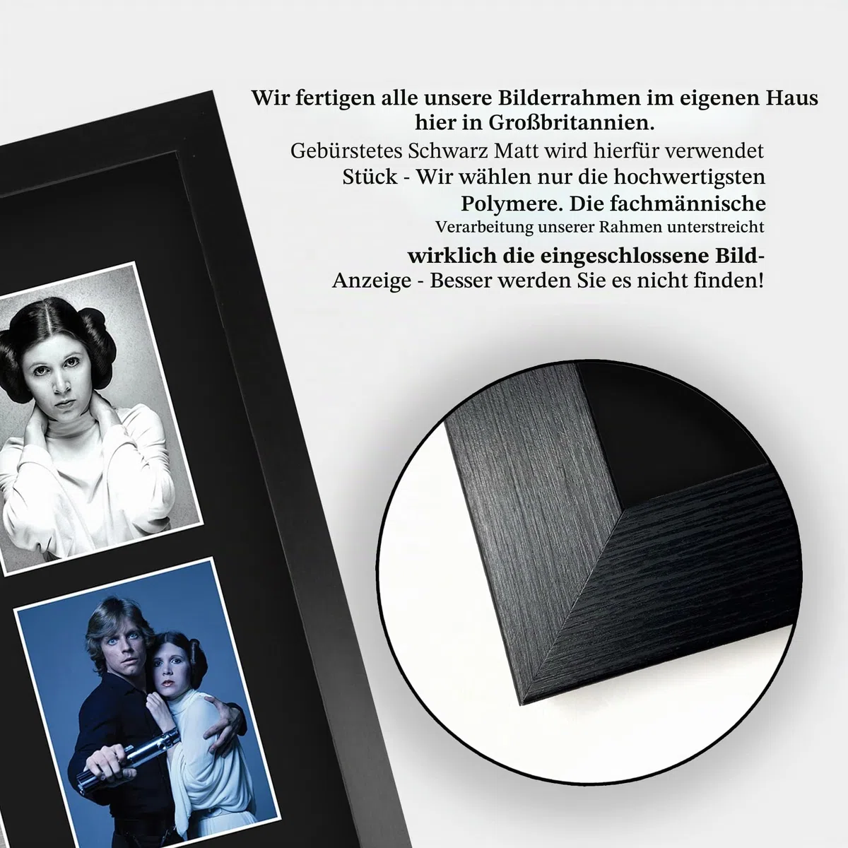 HWC Trading FR A3 Carrie Fisher Star Wars Princess Leia Geschenke Gedruckt, Signiert Autogramm Bild Display Für Film-Erinnerungsstücke-Fans - A3 Eingerahmt
