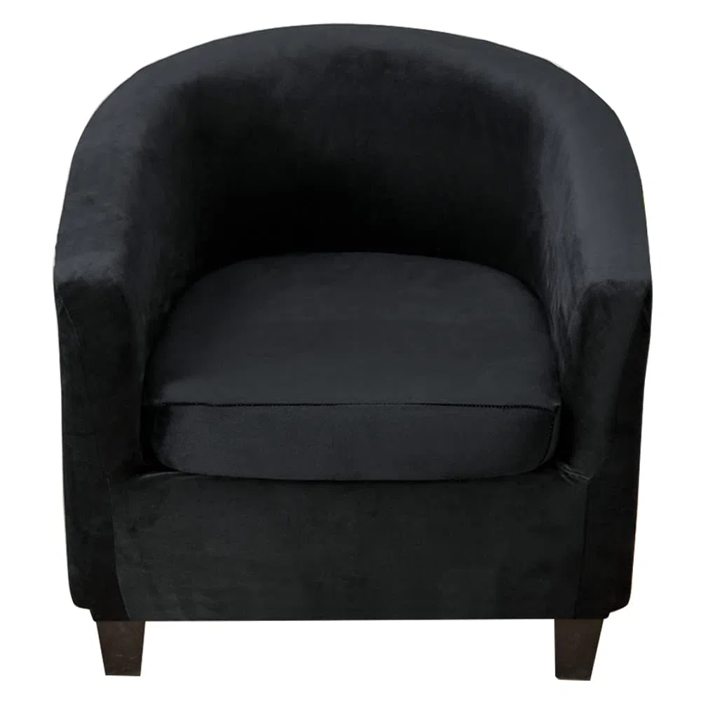 Sesselbezug stuhlbezüge Sesselbezug Stretch Clubstuhlbezüge 1 Sitzer Tullsta cocktailsessel husse cabriolet Schwarz