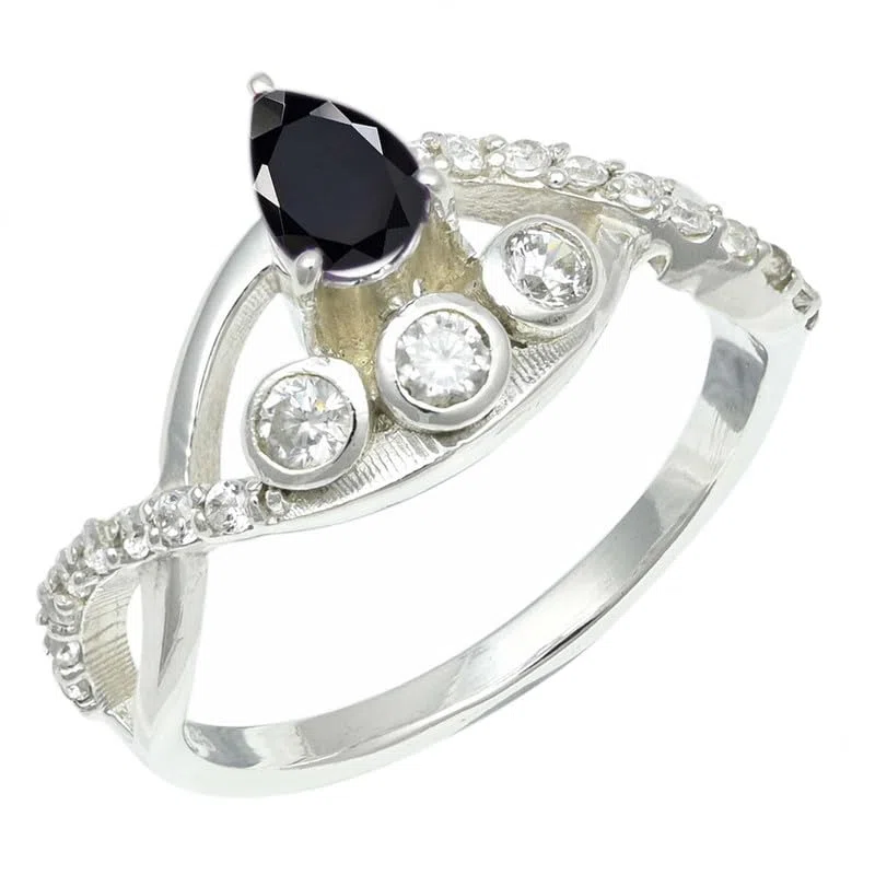 Edelstein Ring silberplattiert für Damen und Herren stilvoll alle Größen Geschenkidee handgefertigter Schmuck CRG1253AA