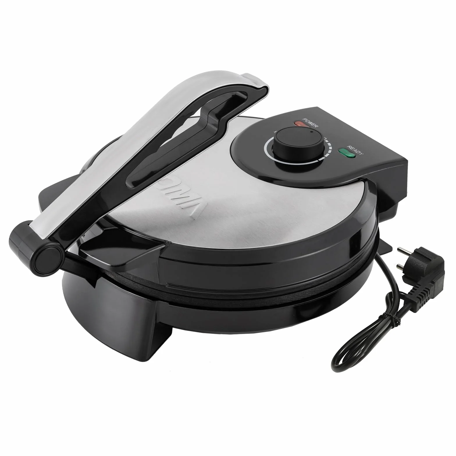 1200W Roti Maker - 26cm Tortilla Presse mit Antihaftbeschichtung, Doppelseitige Heizung, Temperatur einstellbar, für Tortillas Tacos