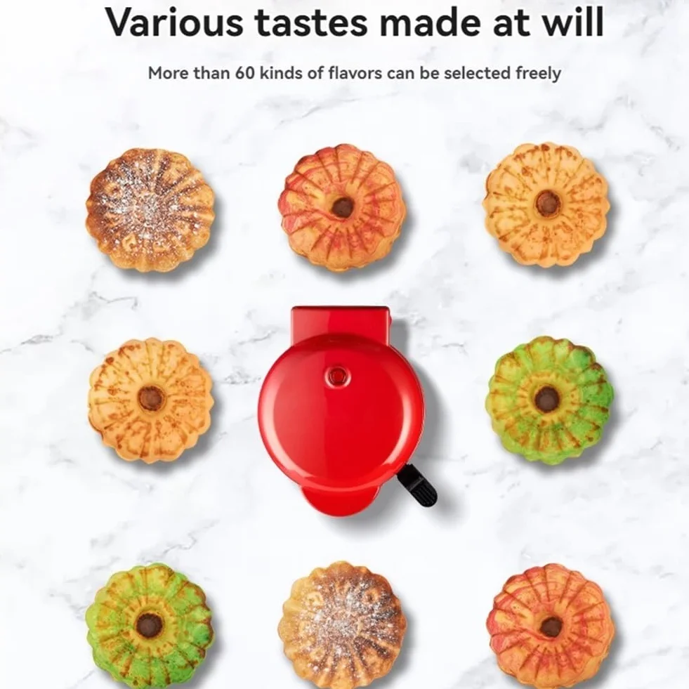 Mini Kuchenhersteller Doppelseitiger Heizung Tragbarer -Kuchenhersteller Elektrischer Cupcake-Hersteller für Frühstückssnacks EU-Stecker