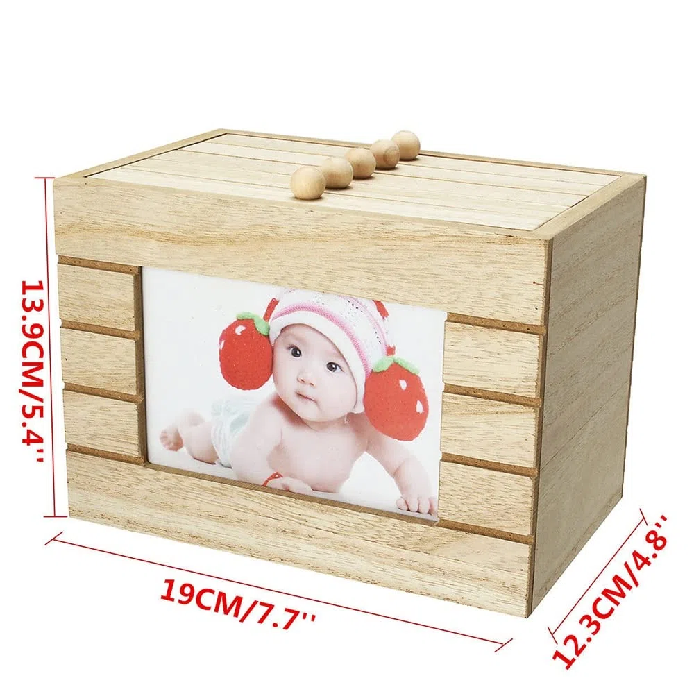 Fotoalbum Kreativer Holz-Fotoalbum-Kasten Holzgehäuse DIY 6. Zoll 100 stücke Fotos Lagerung Hochzeit Baby Fotobild einsetzen Boxen Wohnkultur Fotoalbum Zum Selbstgestalten
