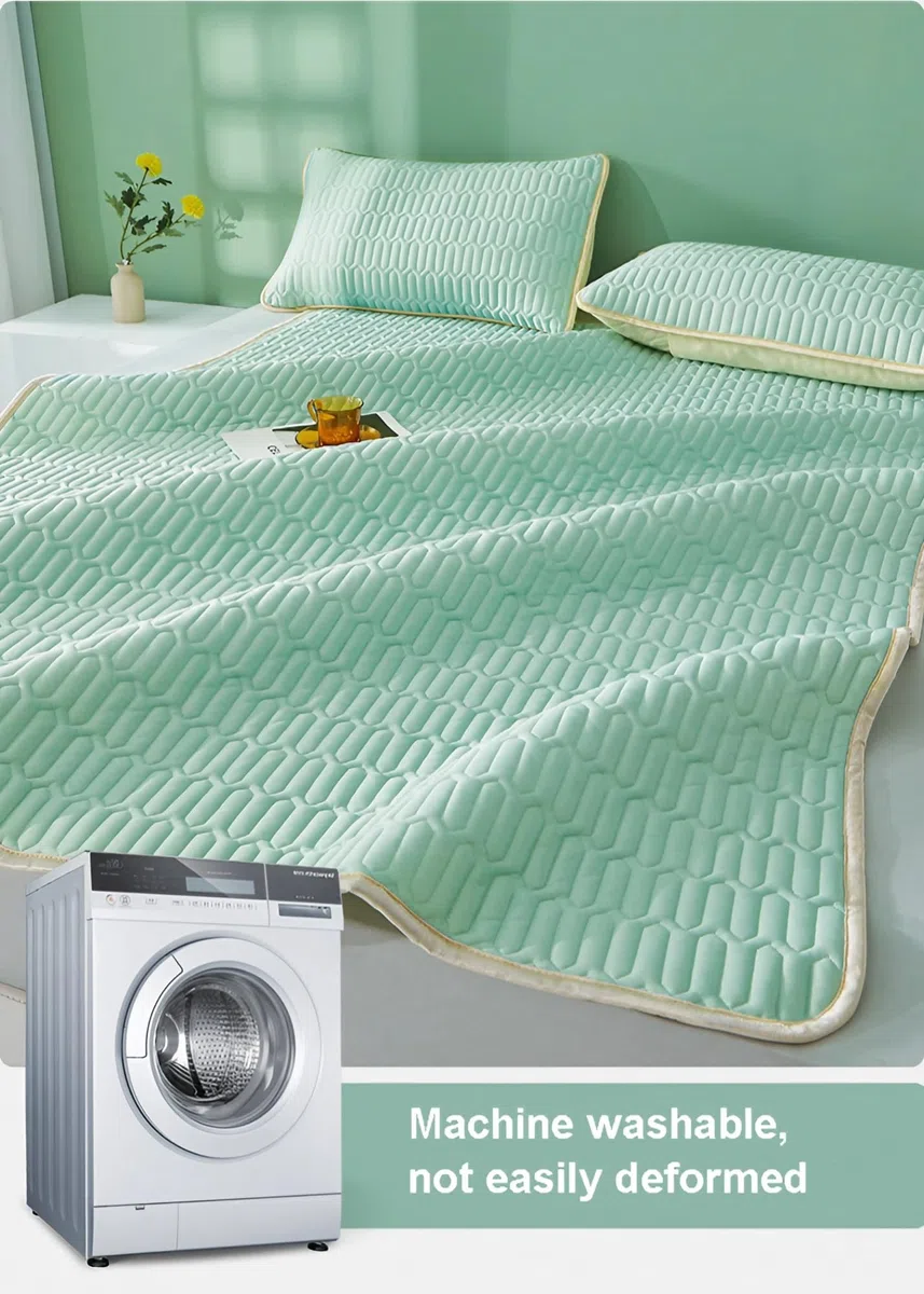 Kühlend Matratzenschoner, Atmungsaktive Matratzenauflage, Bequem matratze, Weich matratzenhülle, Waschbar für Zuhause und Wohnheim(Blue,90x200cm)