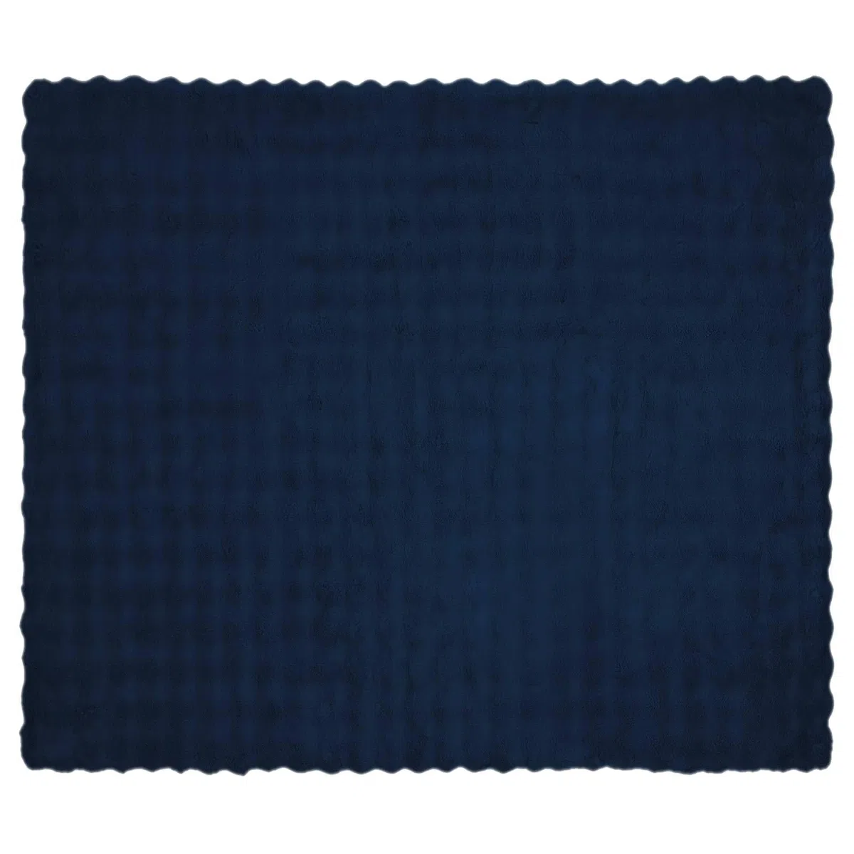 Kunstfell Kaninchenfell Decke 4 Stück Marineblau 220 x 240 cm Plüschige Blasentextur Extra Weich Winterdecke Luxus Wärme Sofadecke Schlafzimmerdecke