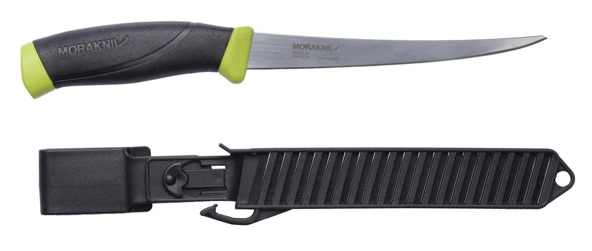 Morakniv,M-11892,Fishing AA8Comfort Fillet155, Filetiermesser, Sandvik-Stahl,TPE-kunststoffgriff, Kunststoffscheide, Mehrfarbig, Einheitsgröße