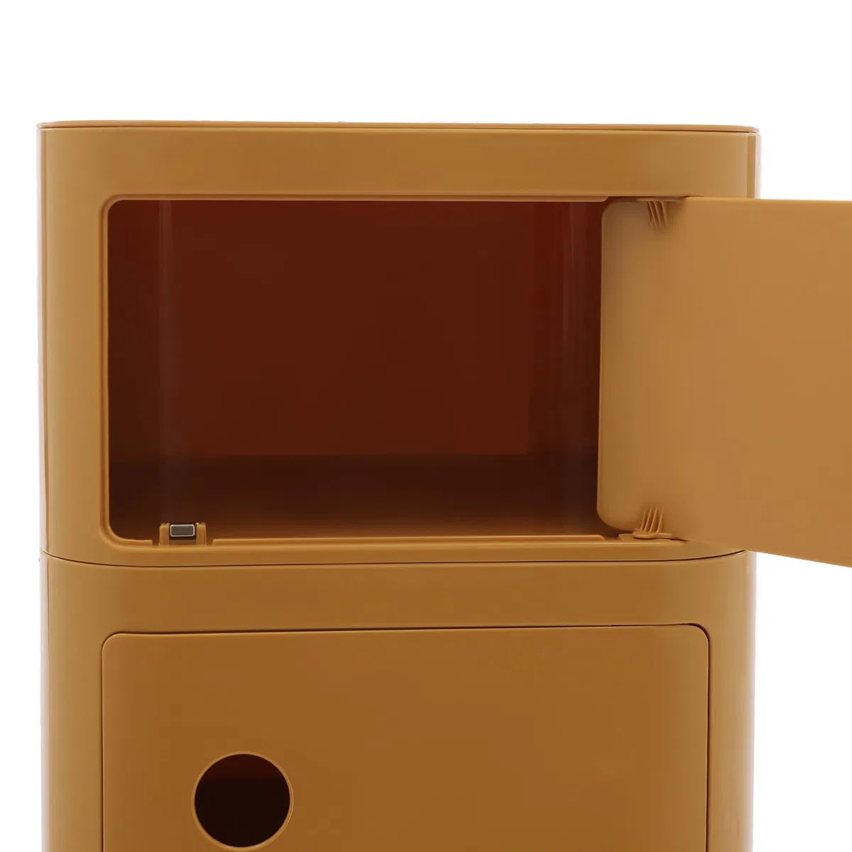 Rollcontainer, Rollcontainer mit 3 Schubladen, Aktenschrank unter Schreibtisch, Büroschrank mit Rollen, für Büro und Zuhause (Ingwergelb)