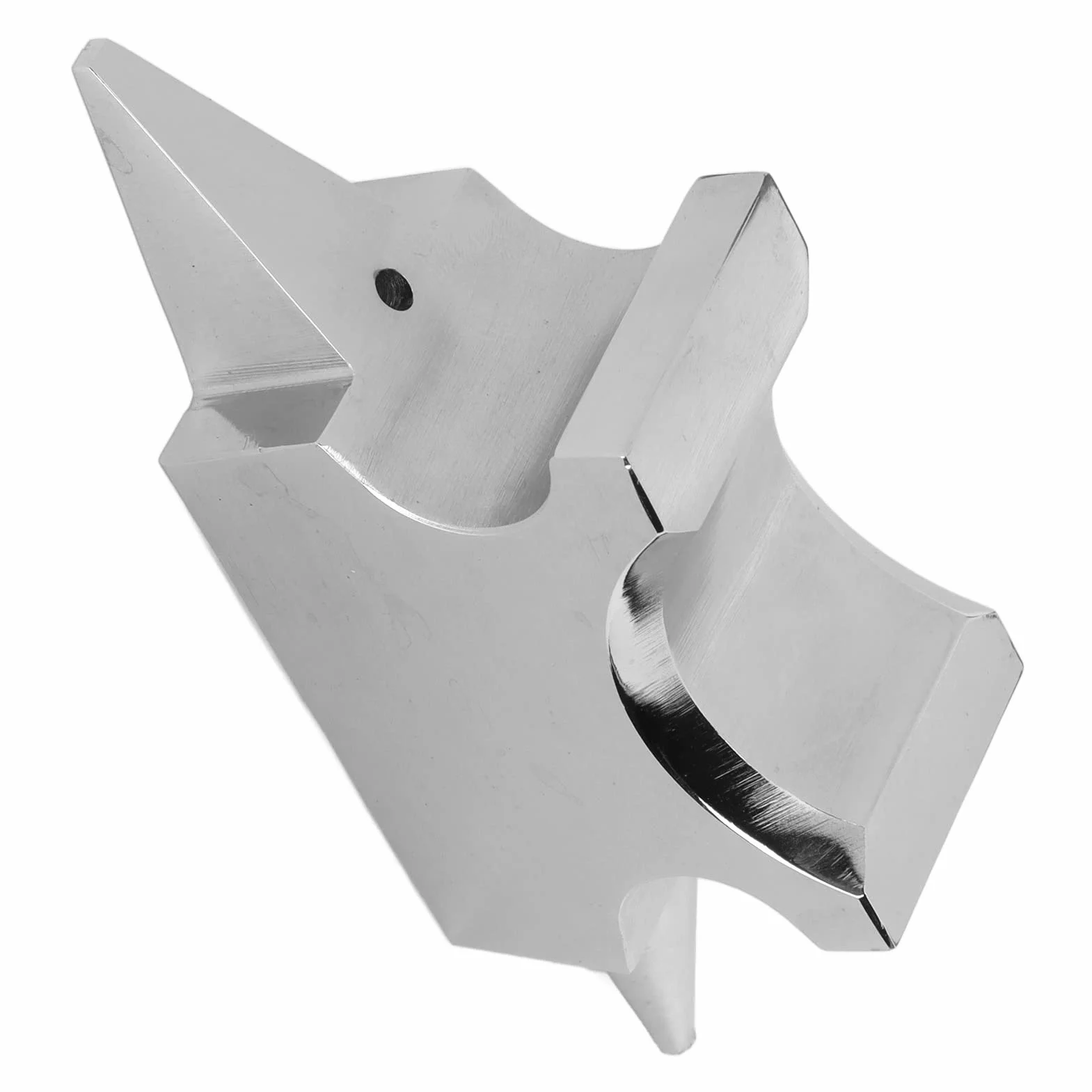 Metallformamboss, kompakte Größe, Loch-Design, einfach zu bedienen, multifunktional, poliert, Hornamboss, Edelstahl für DIY-Schmuckmarkierung