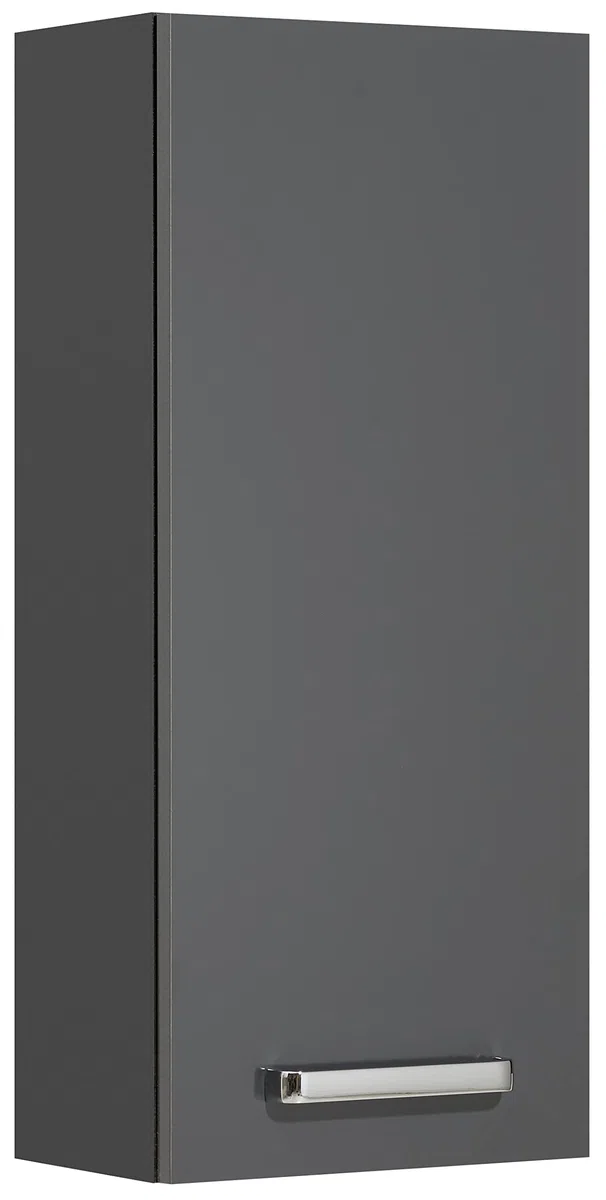 Pelipal Badezimmer Hängeschrank Quickset 311 in Anthrazit Glanz, 30 cm breit | Bad Wandschrank mit 1 Tür und 2 Einlegeböden